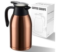 PARACITY Caraffa termica da caffè da 1,95 l, colore marrone dorato