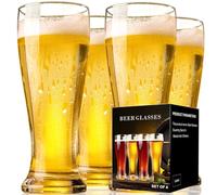 ParaCity Set da 4 Bicchieri da Birra da 470 ml, 0,5 l - Bicchieri di Grano - Regalo per Uomini