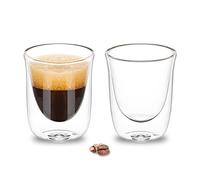 PARACITY Set di 2 Tazze da Espresso, Bicchierino da Espresso da 2 Oz, Tazze da Espresso, Vetreria Borosilicata Isolante Doppia, Tazzine da Caffè per Accessori per Macchine da Caffè