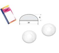 Paracolpi a Mezzaluna Adesivi Trasparenti 24 MMX8, in BL.4 Pz 12 Pezzi