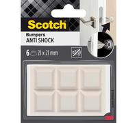 Paracolpi adesivo da parete antiurto Scotch® 21x21 mm bianco Trasparente