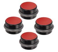 Paracolpi cilindrici in plastica nera senza trapano, 4 pezzi, per hotel e uffici