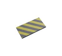 Paracolpi garage 50x25 cm 2 pz giallo-nero Giallo-nero