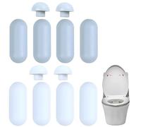Paracolpi in Plastica per Copriwater,2 Set Paracolpi per Sedili WC,Paracolpi Gommini Ricambio, Paraurti del Sedile del Water Universale per Tampone Anti-Rumore del Sedile del Water (Bianco, grigio)