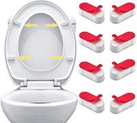 Paracolpi per sedile del WC, 8 pezzi, guarnizione universale per coperchio del WC, distanziatori con forte adesivo per coperchio del WC (bianco) 4,5 x 1,7 x 2 cm