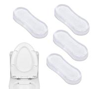 Paracolpi per sedile WC, in silicone trasparente, 4 pezzi, silenziosi, antiurto, protezioni autoadesive per mobili, kit di guarnizioni per coperchi fonoassorbenti per casa, hotel e appartamenti