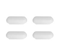 Paracolpi WC Ad Incastro Ovali 45x16 Mm con Superficie A Rilievo - Kit 4 Pezzi in Plastica, Paracolpi Universali Sedile WC, Ricambio Supporti Copriwater