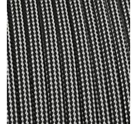 Paracord 550 stripes bianco-nero 4 mm - 200 mt