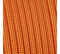 Paracord 550 stripes giallo-rosso 4 mm - 30 mt