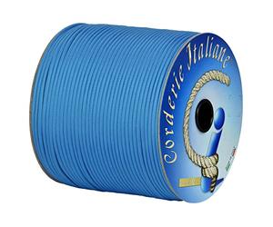 Paracord 550 Type III Basic, Azzurro 4 mm - 200 mt, anima 7 fili, 100% Made in Italy 006078302 Corderie Italiane