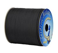 Paracord 550 Type III Basic, nero 4 mm - 200 mt, anima 7 fili, 100% Made in Italy 002078364 Corderie Italiane