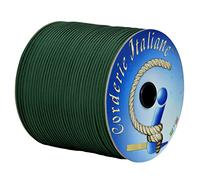 Paracord 550 Type III Basic, verde scuro 4 mm - 50 mt, anima 7 fili, 100% Made in Italy 006079149 Corderie Italiane