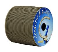 Paracord 550 Type III Stripes, beige/nero 4 mm - 30 mt, anima 7 fili, 100% Made in Italy 006079187 Corderie Italiane