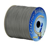 Paracord 550 Type III Stripes, bianco/nero 4 mm - 200 mt, anima 7 fili, 100% Made in Italy 002078449 Corderie Italiane