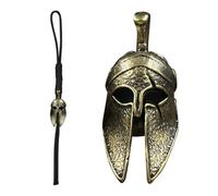Paracord Bead Helmet, Hand-Casted Brass Classic Helmet Charm Accessory, Decorative Craft Beads for Zipper Pulls, Bracelets, Backpacks, Gear, and Handmade Lanyard Projects