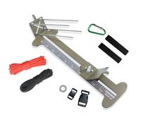 Paracord Blet Jig Kit Paracord Tool Kit Tessitura DIY Maker Tool con Piedini in Gomma Antiscivolo da 4 Pollici a 33 Pollici di Lunghezza, Cachi