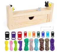 Paracord Jig Creatore di Braccialetti Strumento Telaio per Braccialetti Regolabile Paracord Kit Braccialetto Maker in Legno Fabbricante di Braccialetti con Paracord per Intrecciare Braccialetti