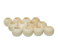 Paracord Planet 100-Piece 3/4-inch Diameter (19mm) Natural Large Wood Beads Original Color Ball Spacer Loose Beads for DIY Jewelry Making