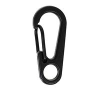 Paracord Planet Mini moschettoni da 30 mm - Moschettoni in metallo a sgancio rapido per pacchetti da trekking e portachiavi (nero, 50 pezzi)