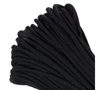 PARACORD PLANET Nylon Tipo III Mil-Spec di Grado Commerciale da 550 libbre (Nero, 50 Piedi)