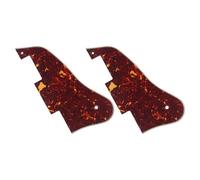 Paracorde per Chitarra Acustica Gq202 2 Pezzi Marrone PVC | Forma a Goccia, Finitura Rosso Tartaruga Decorativa, per Corpi e Uso in Performance