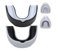 Paradenti Boxe 2 Pezzi per Bambini e Adulti, Doppio Strato in EVA per Kickboxing MMA Rugby Calcio Sport da Contatto con Custodia Mouthguard per Scuola Palestra Allenamento