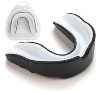 Paradenti Boxe, Silicone Modellabile Comodo Nero per Uomo, Donna, Paradenti Protettivo Rugby, Boxe, Muay Thai, Football Americano, UFC