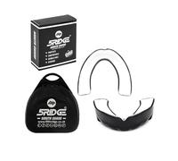 Paradenti in gomma - paradenti professionale per sport di contatto, rugby, arti marziali, karate, rugby, MMA, boxe, hockey, calcio flessibile per giovani e adult (Black/White, Adult(+12))