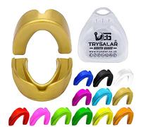 Paradenti per adulti, senior e bambini, ideali per scuola, combattimento, sport, rugby, calcio hockey Muay Thai MMA boxe arti marziali basket con custodia (età superiore ai 13 anni), colore: oro)