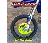 PARADISCO PROTEZIONE DISCO FRENO ANTERIORE RTECH GIALLO FLUO PER SHERCO ENDURO