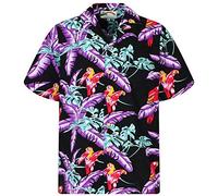 Paradise Found Camicia da Uomo Rainforest_Shirts, Palme Neon irlandesi Moda, XXL