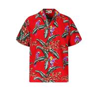 Paradise Found Camicia 'Tom Selleck Jungle Bird' rosso Uomo - PROMO - Taglie forti - Camicie da uomo Paradise Found S