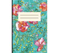Paradise Garden: Notebook with Unique Floral Pattern on Turquoise Background: 120 college-ruled pages - ideal for writing notes, planning, to-do lists, or journaling