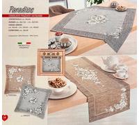 Paradise Set Arredo Casa Made in Italy Runner Tavola, Centrotavola, Fod Cuscini