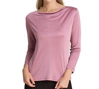 Paradise Silk Pure Silk - Maglia da donna a maniche lunghe, con collo a collo alto Gomma rossa S