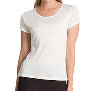 Paradise Silk Pure Silk - Maglietta a maniche corte da donna con scollo rotondo bianco S