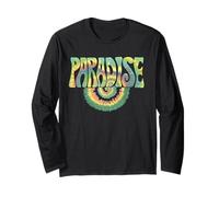 Paradise Tie Dye Concert Festival Vintage Inspired Hippie Maglia a Manica