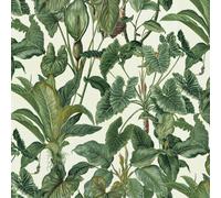 Paradisio Tropicale Esotico Foglia Erismann Carta da Parati Bianco 6303-07