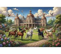 Paradiso dei cavalli Puzzle 1000 Pezzi,Antistress,Sfida Impossibile,Idea Regalo,Adulti E Ragazzi,Decorazione Casa,Cartone Di Qualità,Gioco Educativo,dai 14 Anni 52x38cm