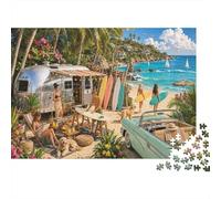 Paradiso del surf su isola tropicale Puzzle 1000 Pezzi, Regalo Creativo