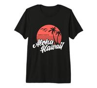Paradiso Estivo Aloha Hawaii al Tramonto Maglietta Premium