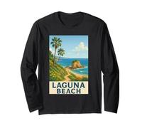 Paradiso per Le Vacanze retrò di Laguna Beach in California Maglia a Manica