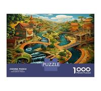 Paradiso Puzzle 1000 Pezzi Adulti In Mappa dei sogni cartone Riciclato,Un Premium Jigsaw Puzzle Per Pace Interiore,Ideale Per Attività Puzzle Per Le Vacanzeanno Originale 70x50cm/1000p