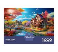 Paradiso Puzzles 1000 Pezzi In La casa magica cartone Riciclato, Un Tangram Per Mindfulness, Ideale Per Decorazione Casa Design, Idea Regalo Originale 52x38cm/1000pcs