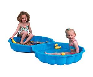 Paradiso Toys T00752 Sand/Water Box Shell Shape, Blu, 86 x 80 x 20 cm