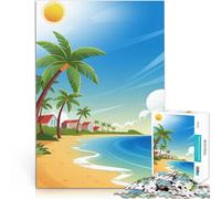 Paradiso tropicale sulla spiaggia Puzzle da 1000 pezzi per adolescenti Allena il tuo cervello e le tue mani perché è ideale come regalo per tutta la famiglia 38x26cm