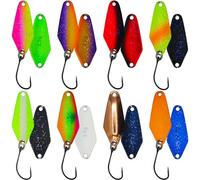 Paradox Fishing Set di 8 Spoons per Pesca alla Trota, con 8 Snaps Esche per trote spoon trout area