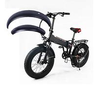 Parafanghi anteriori e posteriori for MTB, parafanghi bici, set parafanghi facile da installare, pneumatico grasso da 20 pollici Parafango for bicicletta elettrica da snowboard Ali 20x4.0 pieghevoli R