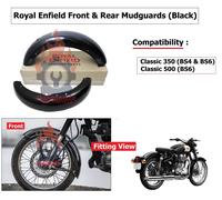 Parafanghi anteriori e posteriori neri Royal Enfield "Old Classic 350/500 con...