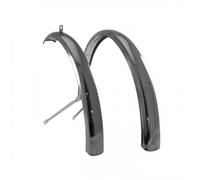 Parafanghi Bici Urbana 24 Acciaio Argento Kit Aste Preassemblate